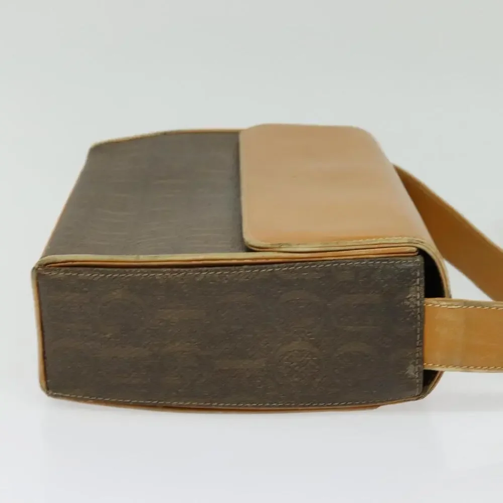 GUCCI Shoulder Bag Canvas Leather Brown Gold - Picture 5 of 13
